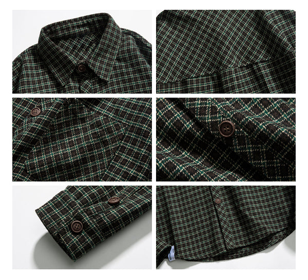 Retro check warm shirt [IR327]