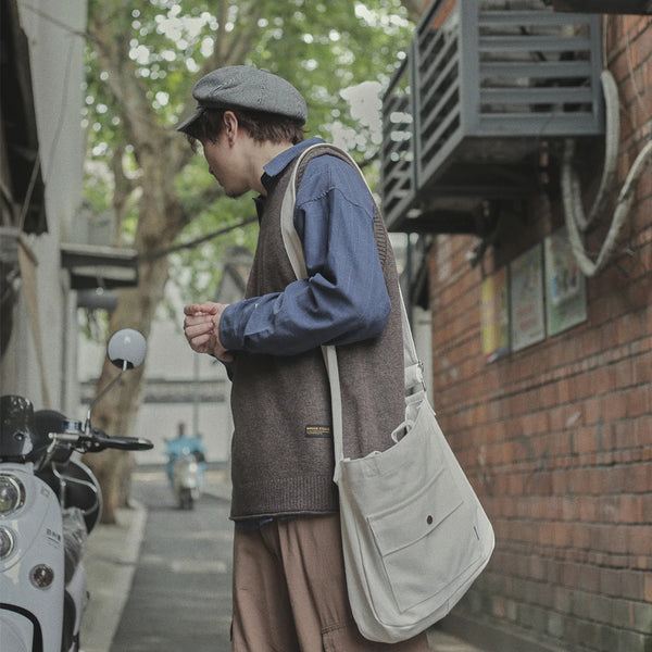 IRUMDROOM／Round Neck Knit Vest／brown