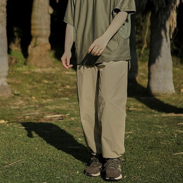 Drawstring hem pants [IR736]