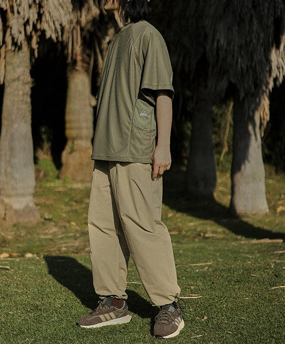 Drawstring hem pants [IR736]