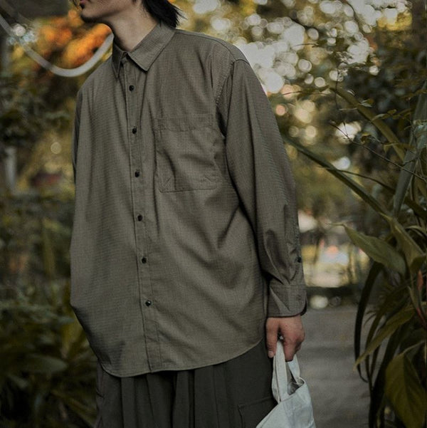 Retro check loose shirt [IR604]