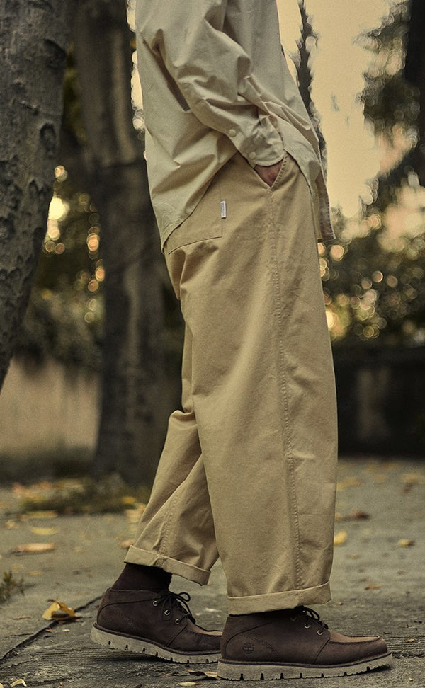 Wide tapered long pants [IR595]