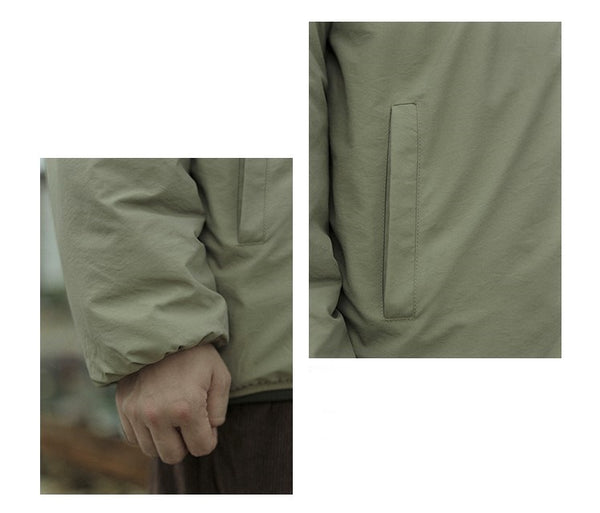 Cotton button jacket &amp; muffler [IR362]