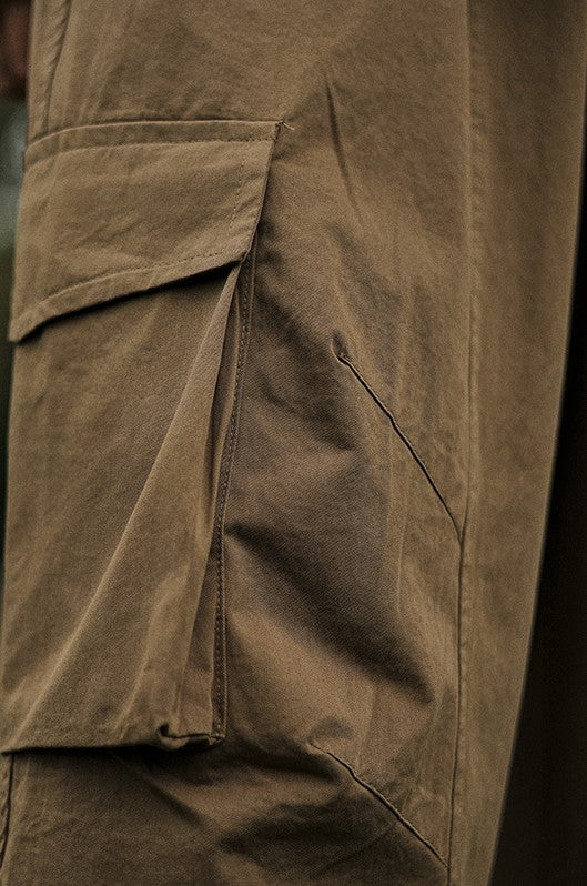 Big pocket wide pants [IR718]