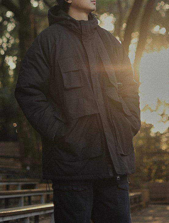 Mid-length hooded jacket [IR408]