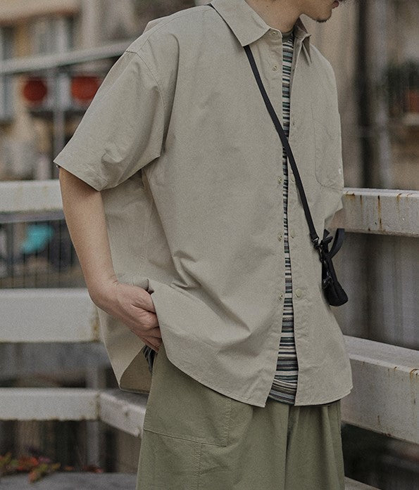 Snap button shirt jacket [IR478]