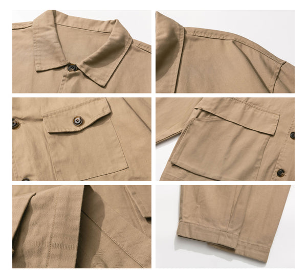 Multi-pocket button jacket [IR293]