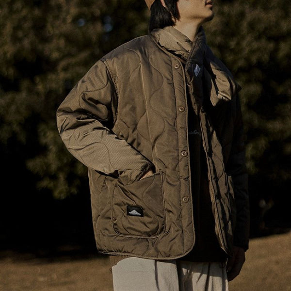 Quilted jacket &amp; muffler [IR649]