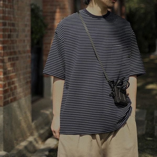 Border pocket T-shirt [IR490]