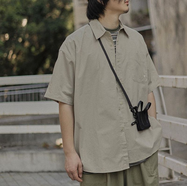 Snap button shirt jacket [IR478]