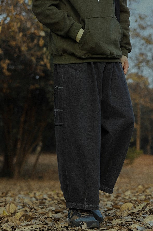 Ultra loose wide denim pants [IR413]