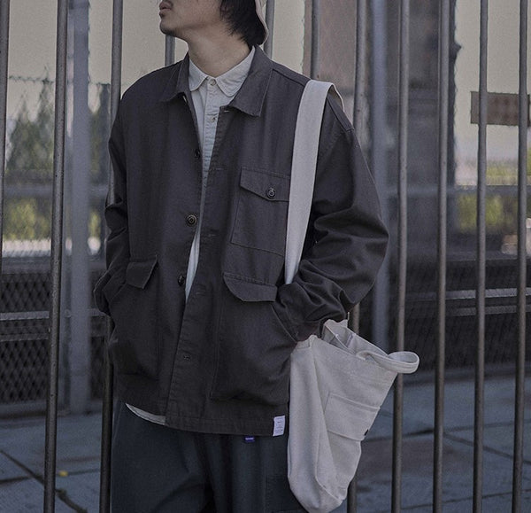 Multi-pocket button jacket [IR293]