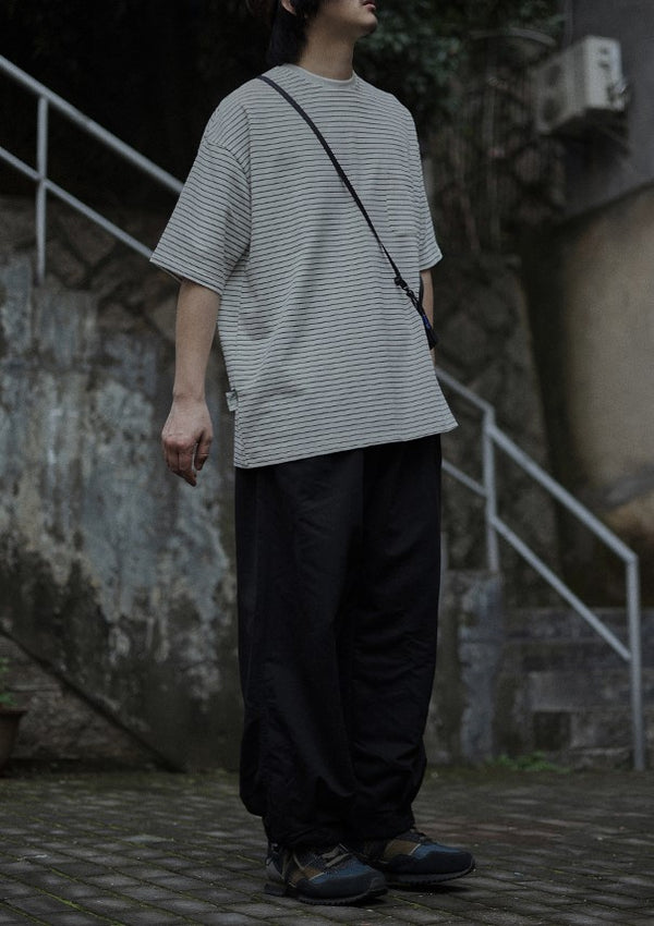 Pencil border loose T-shirt [IR506]