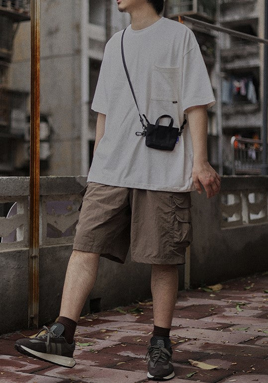 Multi-pocket straight shorts [IR563]