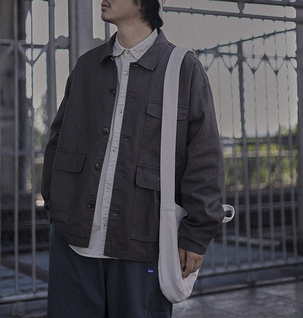 Multi-pocket button jacket [IR293]