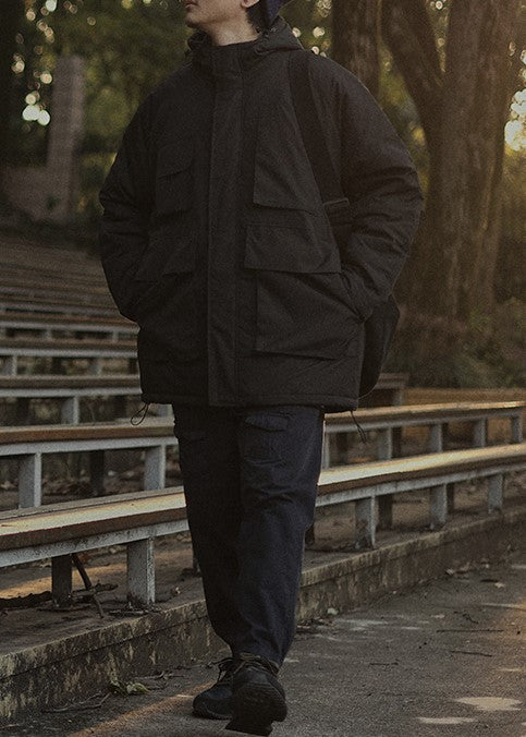 Mid-length hooded jacket [IR408]