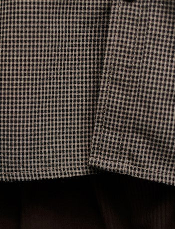 Gingham check one pocket shirt [IR519]