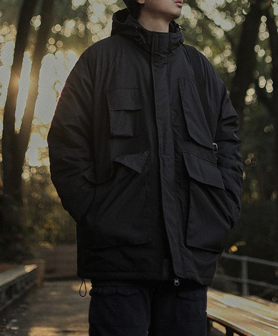 Mid-length hooded jacket [IR408]