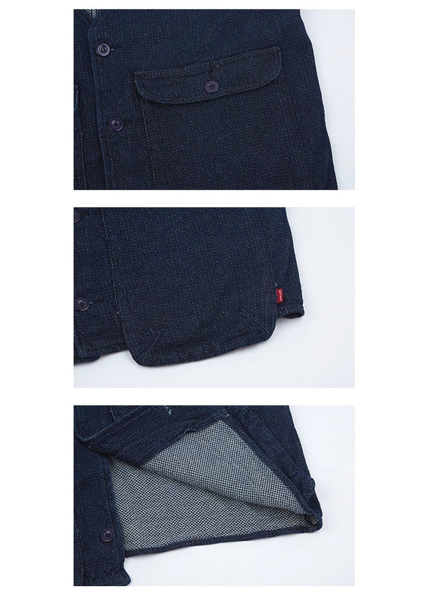 IRUMDROOM／Multi Pocket Denim Vest／dark blue