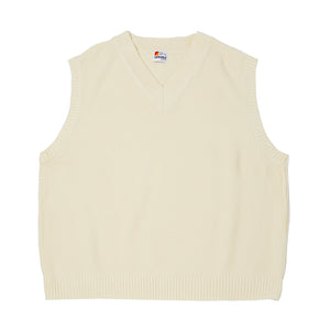 IRUMDROOM／V-neck Knit Vest／milky white