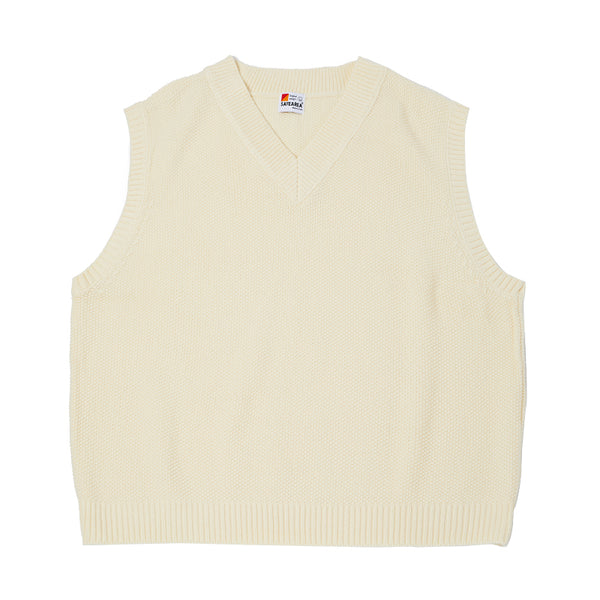 IRUMDROOM／V-neck Knit Vest／milky white