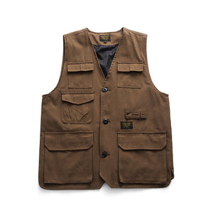 IRUMDROOM／Multi Pocket Vest／brown