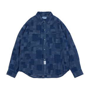 IRUMDROOM／Denim Loose Shirt／blue