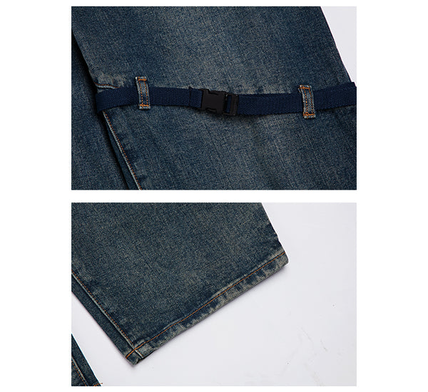 IRUMDROOM／Wide Leg Jeans／blue