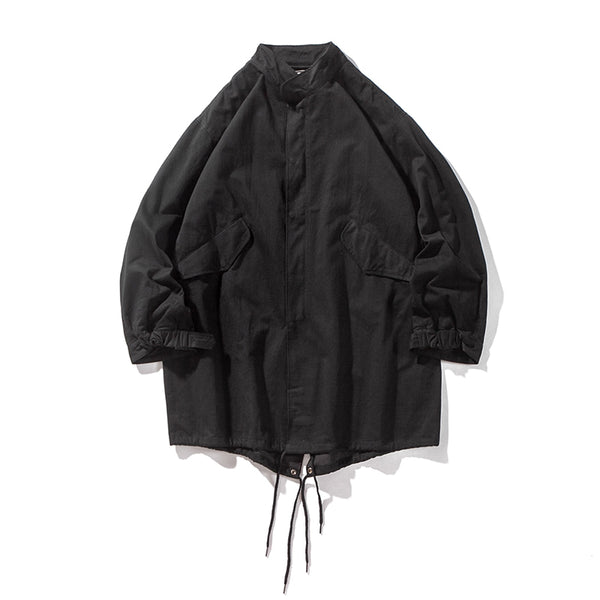 IRUMDROOM／Fishtail Windbreaker／armygreen／apricot／black